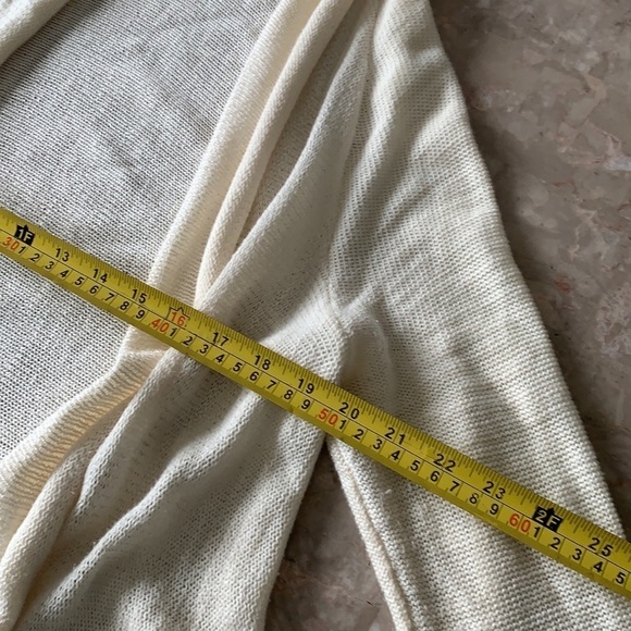 Anthropologie Moth Nevis Cream Fringe Wool Alpaca Cardigan size LP bohemian‎ - Picture 12 of 13